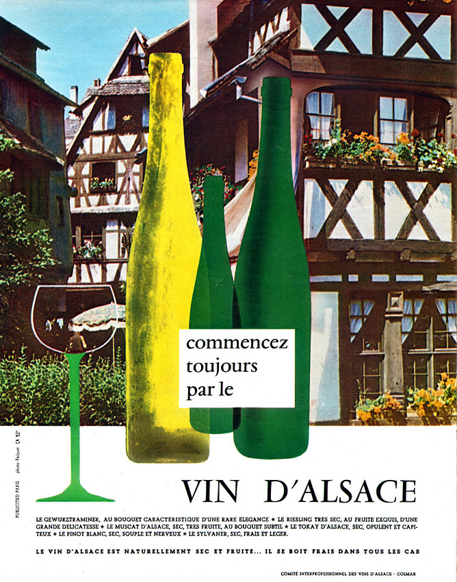 Publicit� Vins Alsace 1965